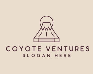 Volcano Mountain Peak logo design