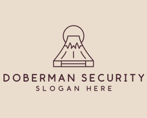 Volcano Mountain Peak logo design