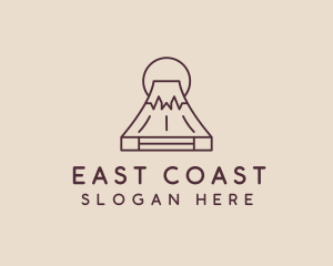 Volcano Mountain Peak logo design