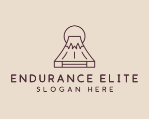 Volcano Mountain Peak logo design