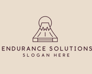 Volcano Mountain Peak logo design