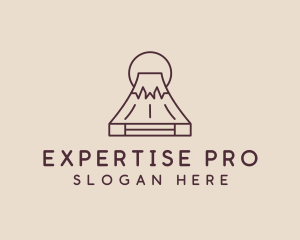 Volcano Mountain Peak logo design