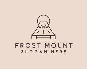 Volcano Mountain Peak logo design