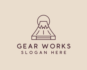 Volcano Mountain Peak logo design