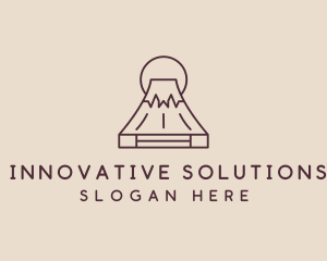 Volcano Mountain Peak logo design