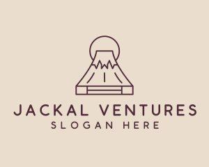 Volcano Mountain Peak logo design