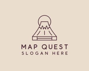 Volcano Mountain Peak logo design