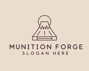 Volcano Mountain Peak logo design