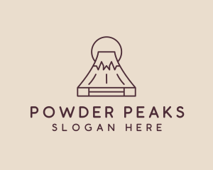 Volcano Mountain Peak logo design