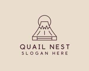 Volcano Mountain Peak logo design