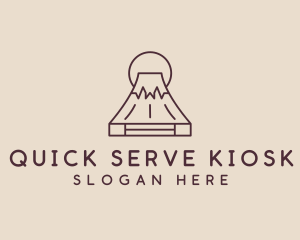 Volcano Mountain Peak logo design