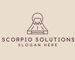 Volcano Mountain Peak logo design