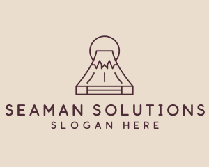 Volcano Mountain Peak logo design