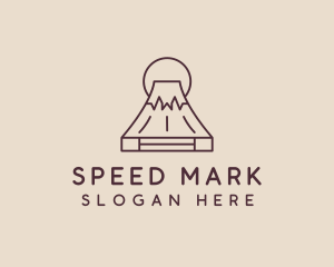 Volcano Mountain Peak logo design