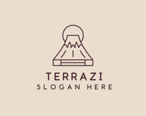 Volcano Mountain Peak logo design