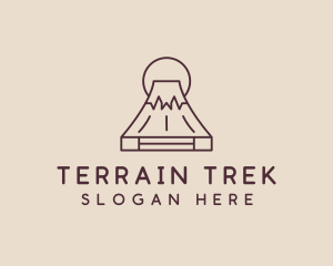 Volcano Mountain Peak logo design