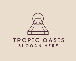 Volcano Mountain Peak logo design