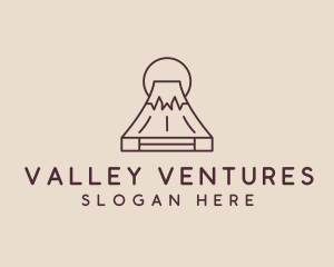 Volcano Mountain Peak logo design