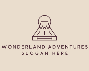 Volcano Mountain Peak logo design