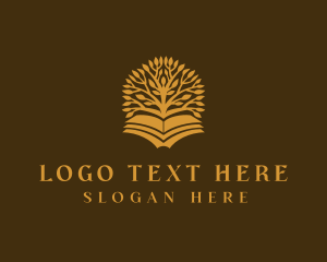 Reading - Tree Bookstore Book logo design