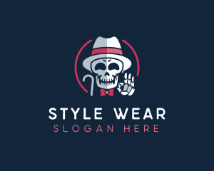 Wear - Skull Gentleman Fashion logo design