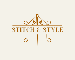 Sewing Needle Dressmaker logo design