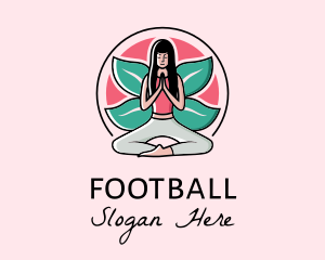 Lady - Yoga Fitness Instructor logo design