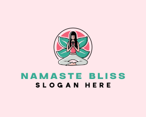 Namaste - Yoga Fitness Instructor logo design