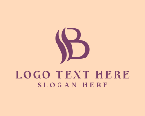 Sauna - Luxurious Wave Letter B logo design