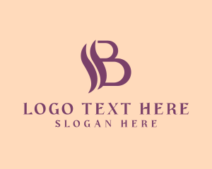 Massage - Luxurious Wave Letter B logo design