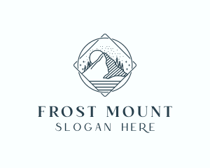 Forest Mountain Peak logo design