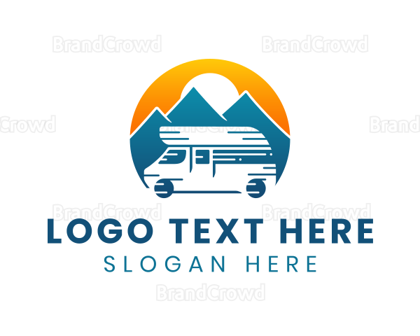 Camper Van Travel Vehicle Logo