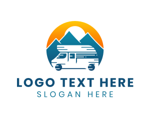 Van Rental - Camper Van Travel Vehicle logo design