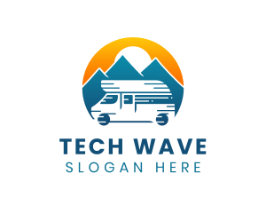 Camper Van Travel Vehicle logo design