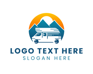 Tour - Camper Van Travel Vehicle logo design