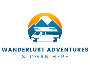 Travel - Camper Van Travel Vehicle logo design