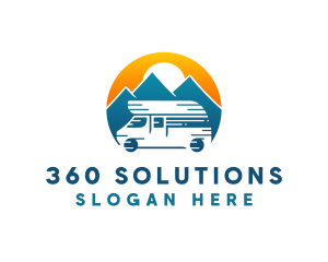 Camper Van Travel Vehicle logo design