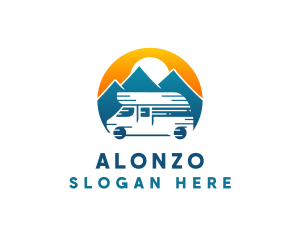 Camper Van Travel Vehicle logo design