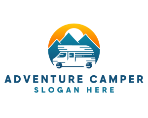 Camper Van Travel Vehicle logo design