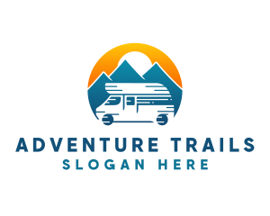 Camper Van Travel Vehicle logo design