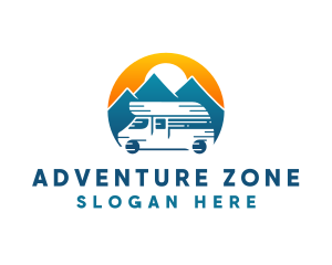 Camper Van Travel Vehicle logo design