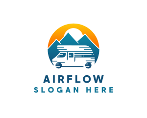 Camper Van Travel Vehicle logo design