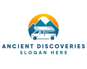 Camper Van Travel Vehicle logo design