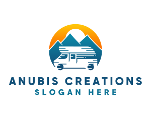 Camper Van Travel Vehicle logo design