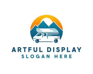 Camper Van Travel Vehicle logo design