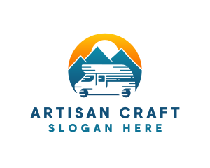 Camper Van Travel Vehicle logo design