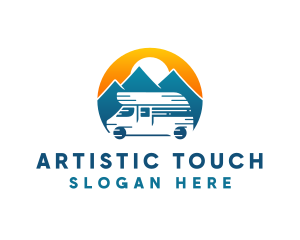 Camper Van Travel Vehicle logo design