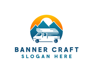 Camper Van Travel Vehicle logo design