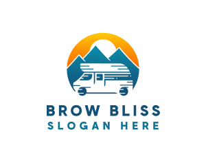 Camper Van Travel Vehicle logo design