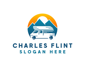 Camper Van Travel Vehicle logo design